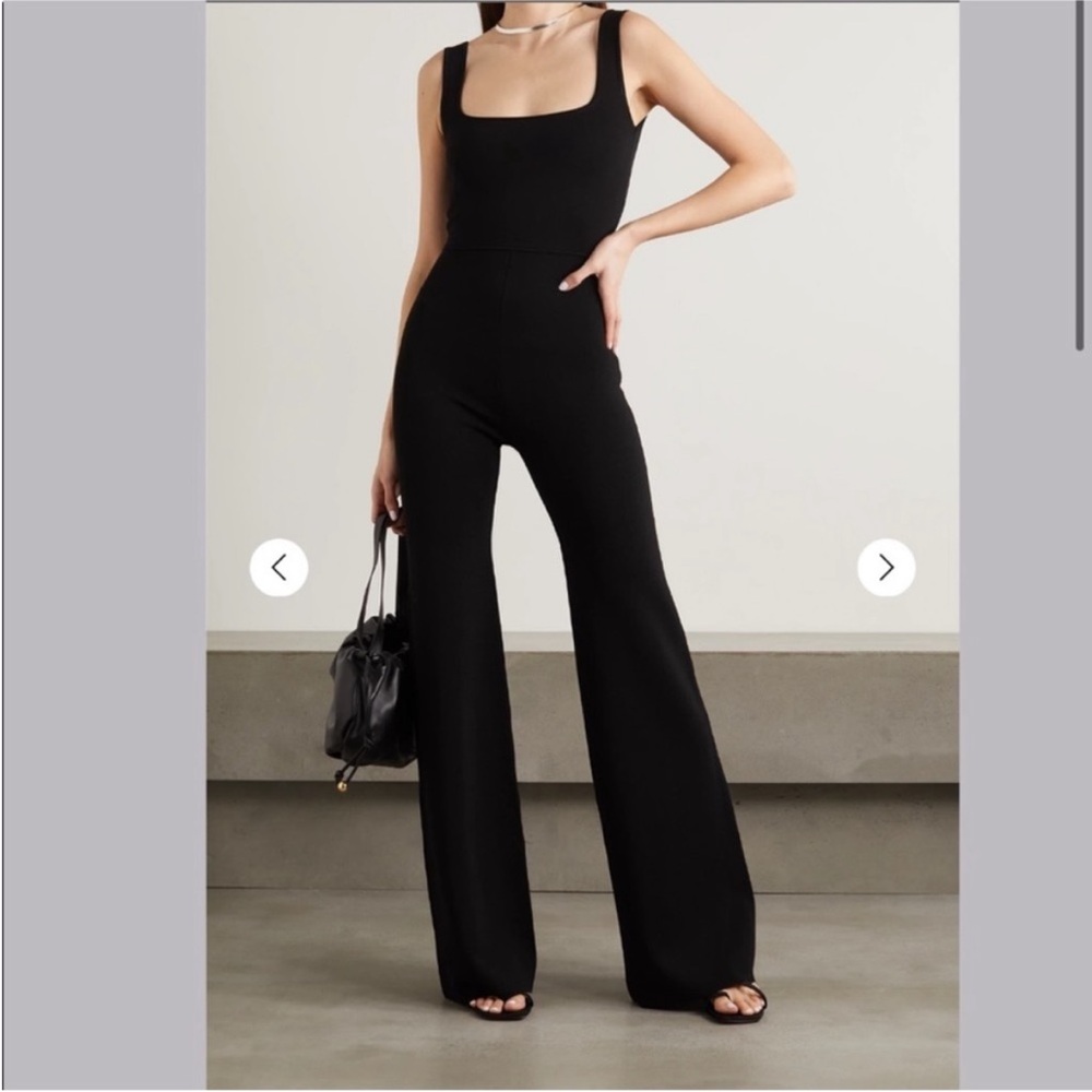 Gauge81 Black Wide-Leg Jumpsuit with Square Neckline